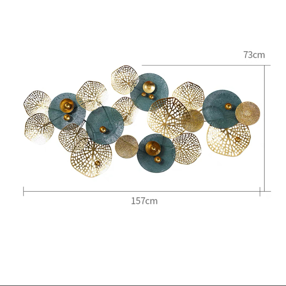 Abstrakte Floral Metall Wand Skulptur Brehn