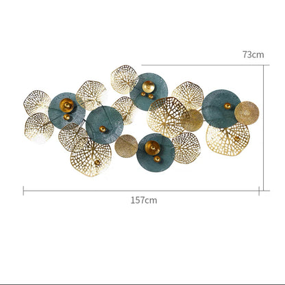 Abstrakte Floral Metall Wand Skulptur Brehn