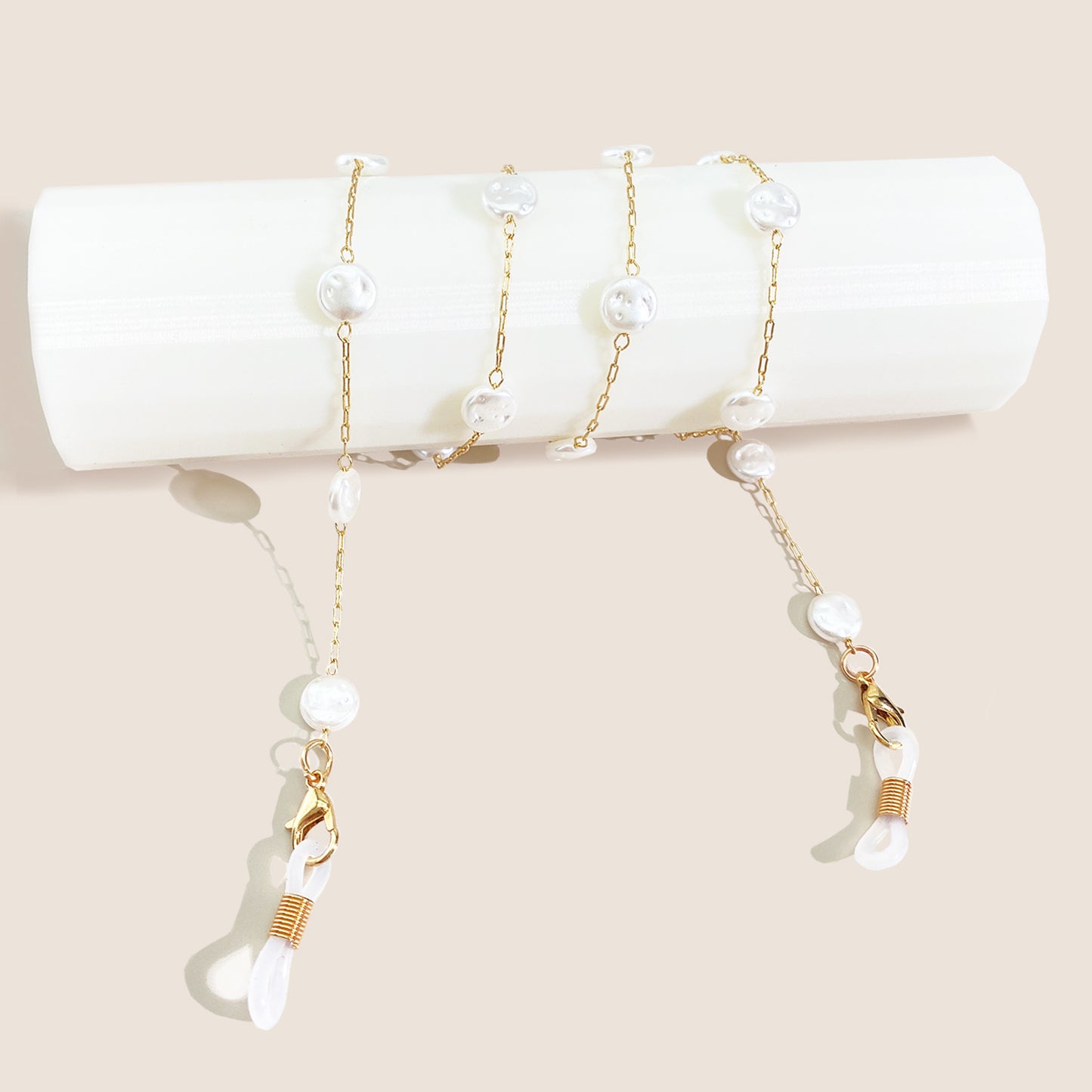 Elegante perlenverknüpfte Brillen Kette Brehn