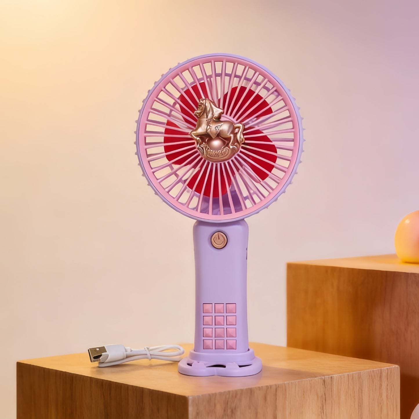 Damen tragbarer Handventilator mit kreativem Pferdemotiv Brehn