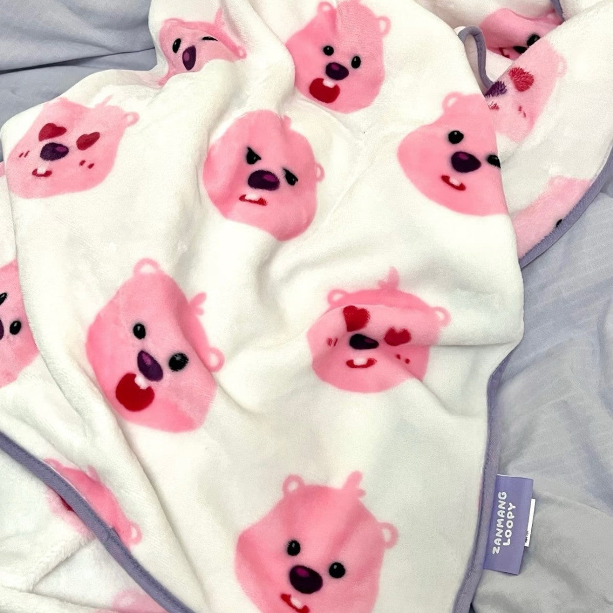 Plüsch Schweinchen Gesicht Wurfdecke