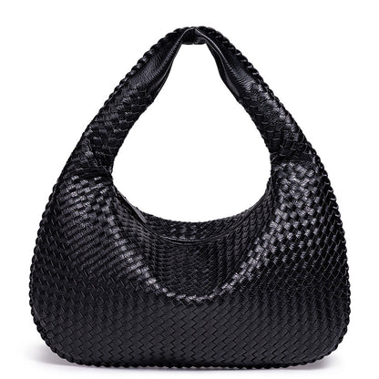 Woven Leather Schultertasche Brehn