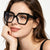 Damen oversized quadratische Sonnenbrille mit herausragendem Komfort und modischem Design Brehn