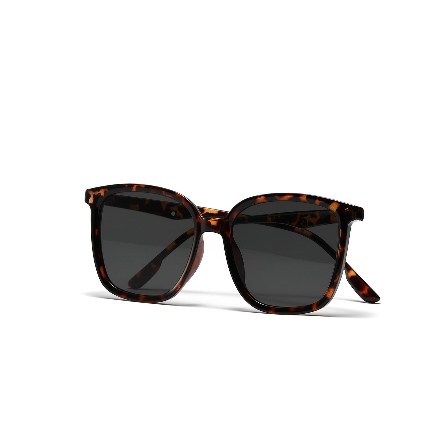Damen stilvolle quadratische Sonnenbrille mit klarem Rahmen und polarisierten Gläsern Brehn