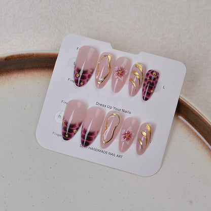 Künstlerisches Press-On-Nageldesign-Set Brehn