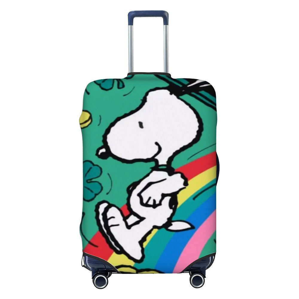 Unisex nan elastische Kofferhülle mit Snoopy Comicmotiv, dehnbarer Schutzbezug für Trolley mit vier Rollen Brehn