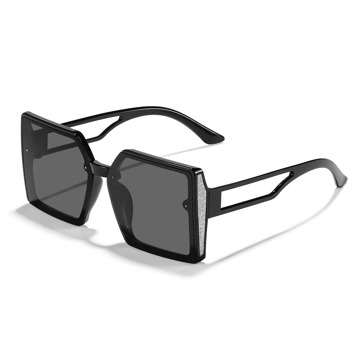 Damen Sonnenbrille mit einzigartigem quadratischem Rahmen und funkelndem Akzent Brehn