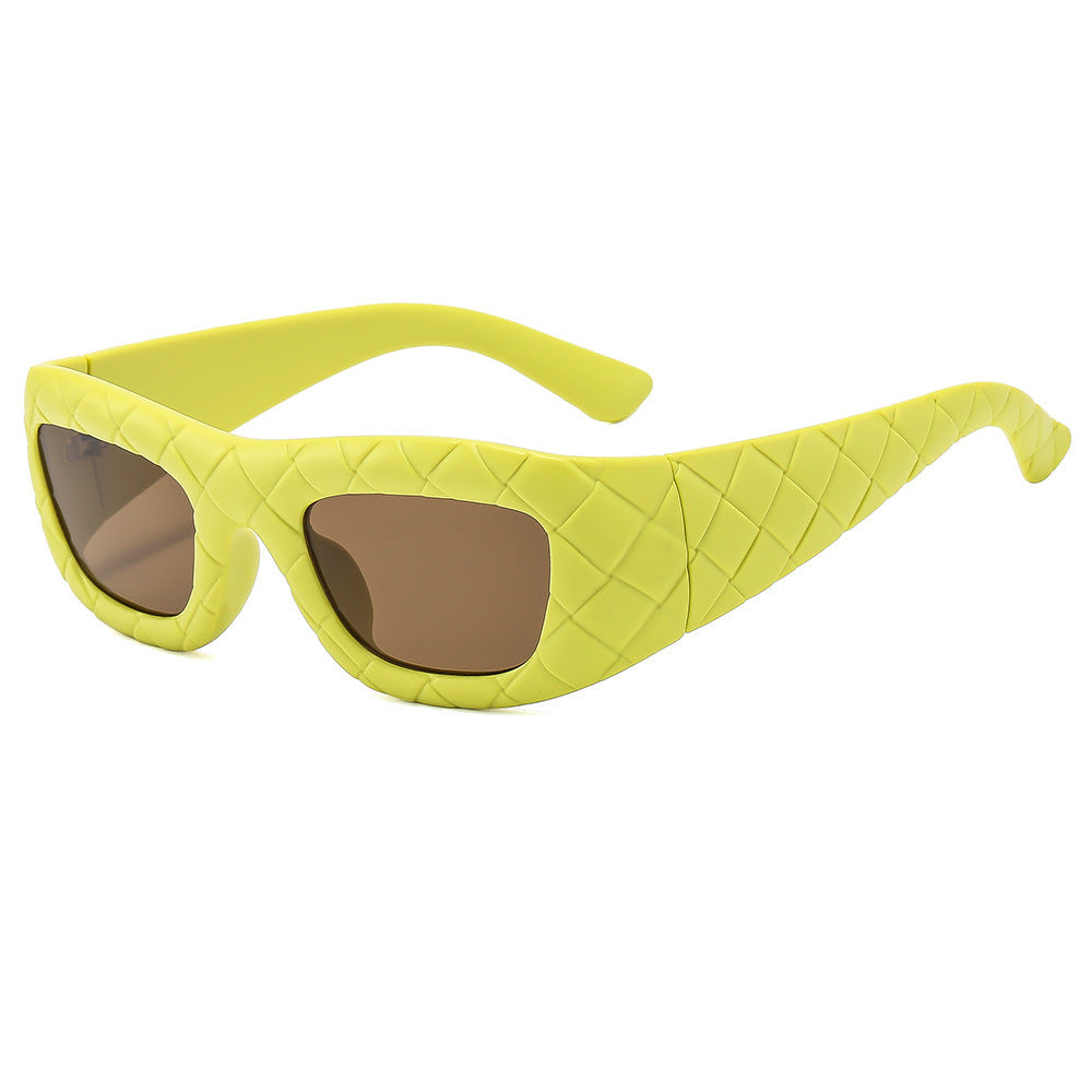 Damen extravagante Sonnenbrille mit strukturiertem Rahmen Brehn