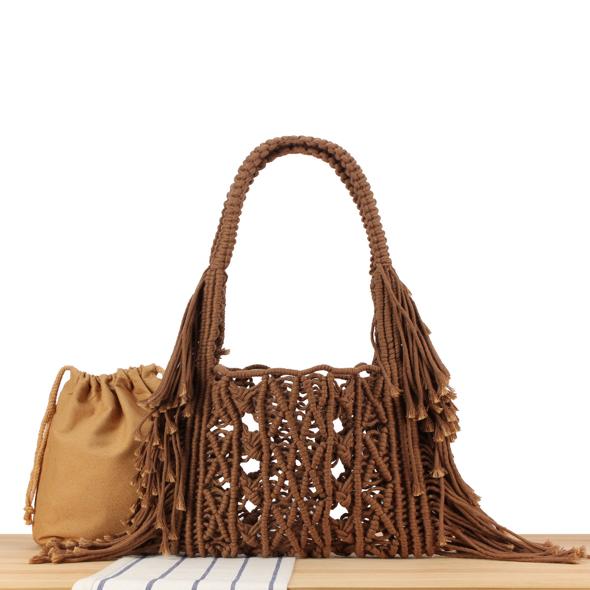 Handgeknüpfte Makramee Tasche Brehn