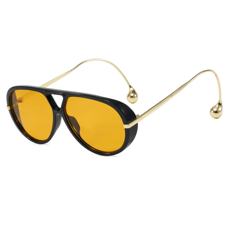 Damen modische Pilotensonnenbrille mit luxuriösem Metallrahmen Brehn