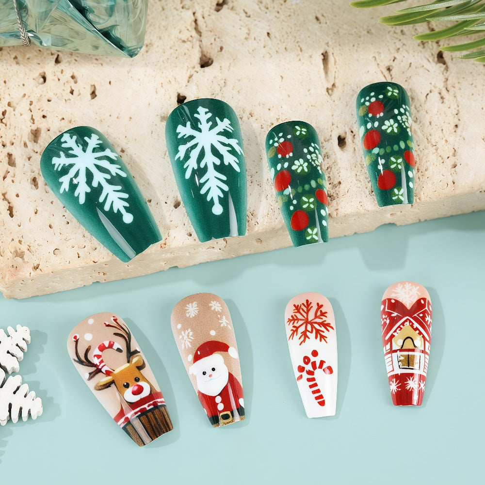 Kunstnägel Set mit festlichen Weihnachtsmotiven Brehn