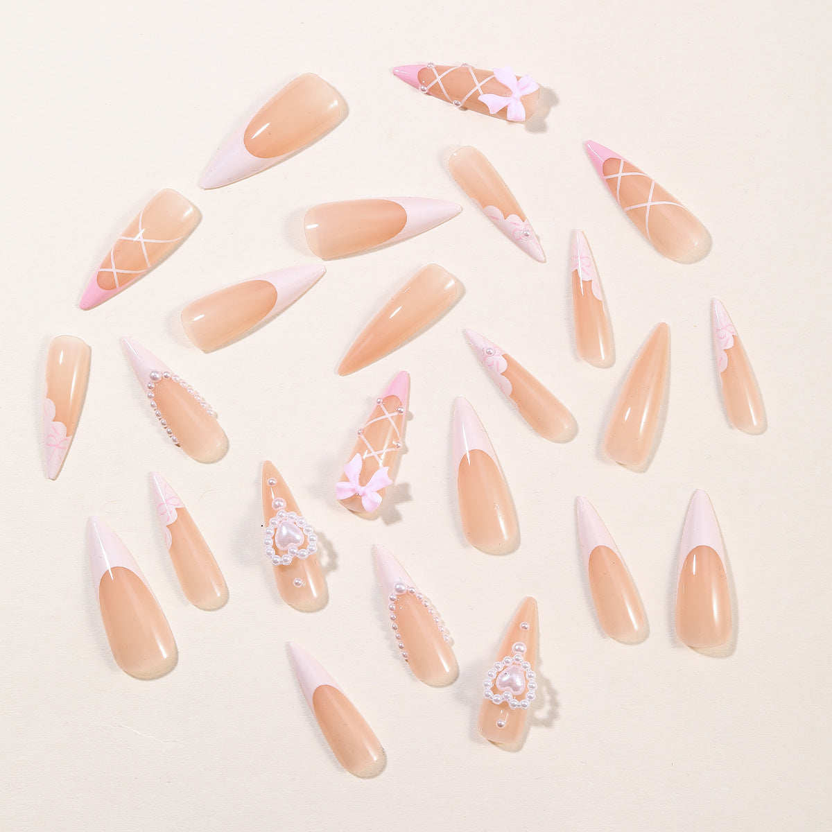 Dekorative Acryl-Stiletto-Nagelkunst-Erweiterungen Brehn
