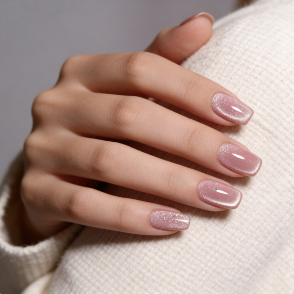 Premium Glänzende Ombre Press-On Nagelverlängerungen Brehn