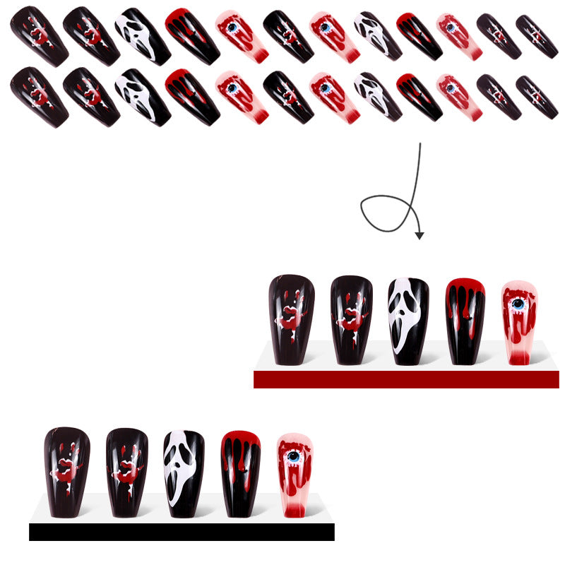 Gothic Themed Press-On Nail Set Brehn