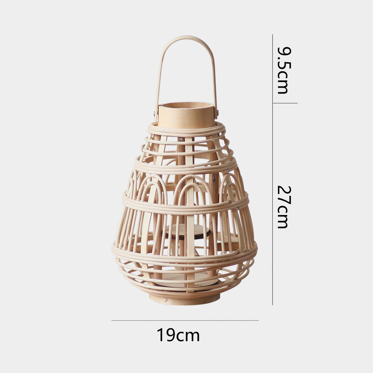 Handgefertigte Rattan-Laterne Brehn