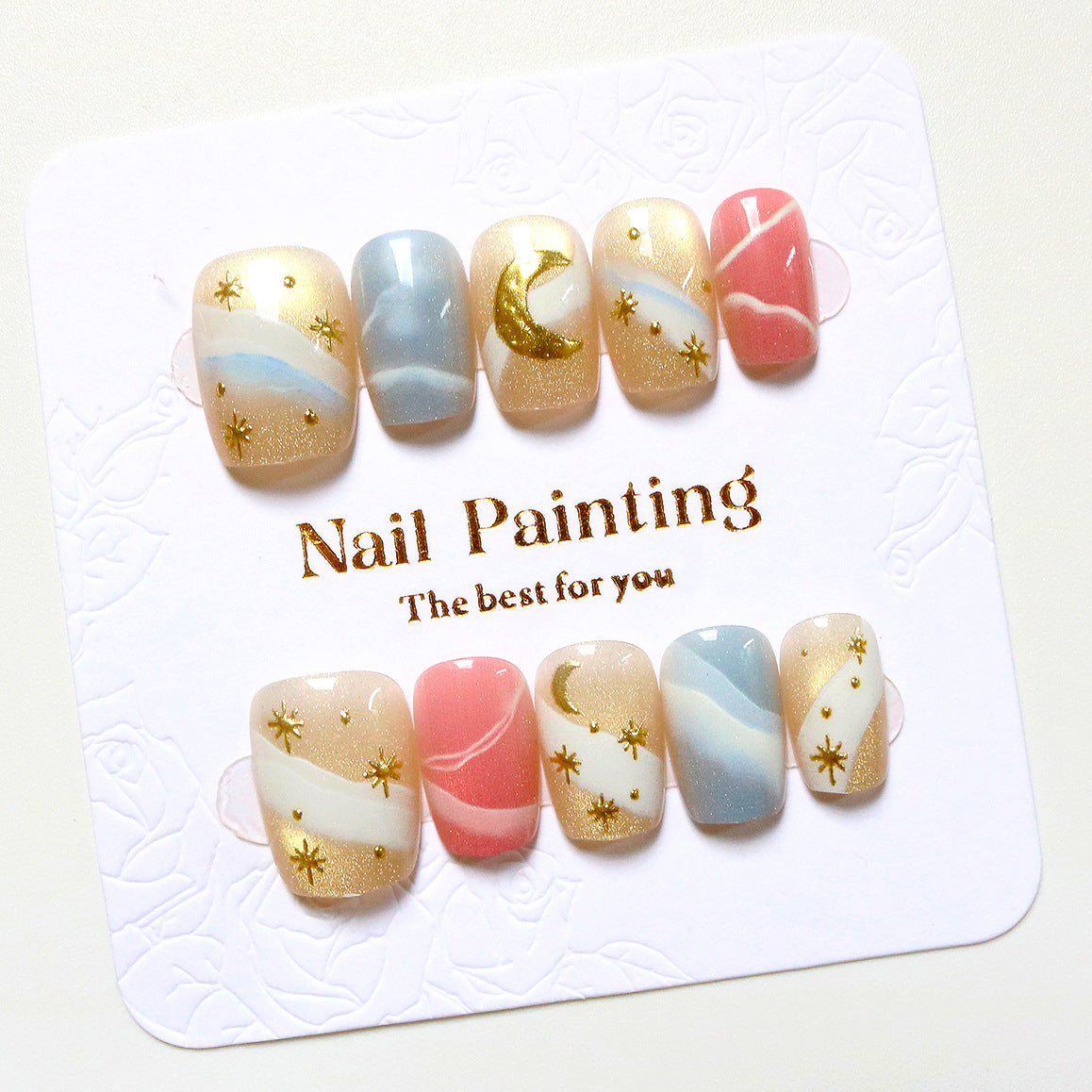 Himmlisch inspiriertes Press-On Nail Art Set