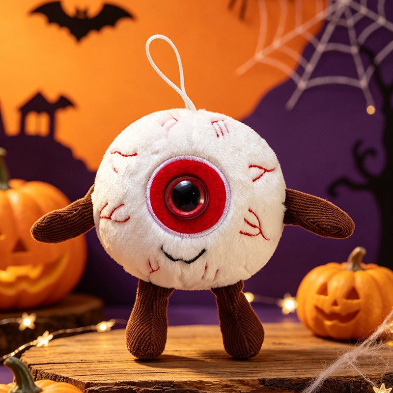 Plüsch-Halloween-Anhänger mit großem Monookular und Aufhängeschlaufe