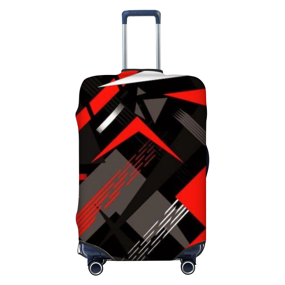 Unisex nan elastische Kofferschutzhülle mit geometrischem Motiv, dehnbarer Polyester-Spandex Bezug, Reißverschlussöffnung und rutschfester Innensicherung für Trolley Brehn