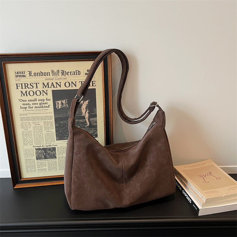 WoSoft Texturiertes Faux-Leder Hobo Bag Brehn