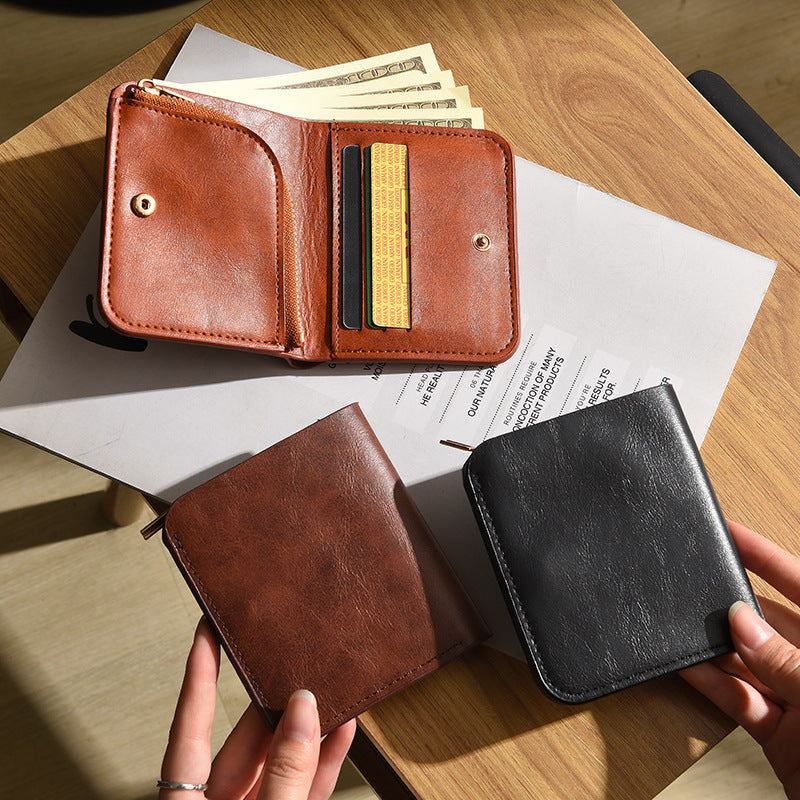 Klassische Leder Bi-Fold Geldbörse Brehn