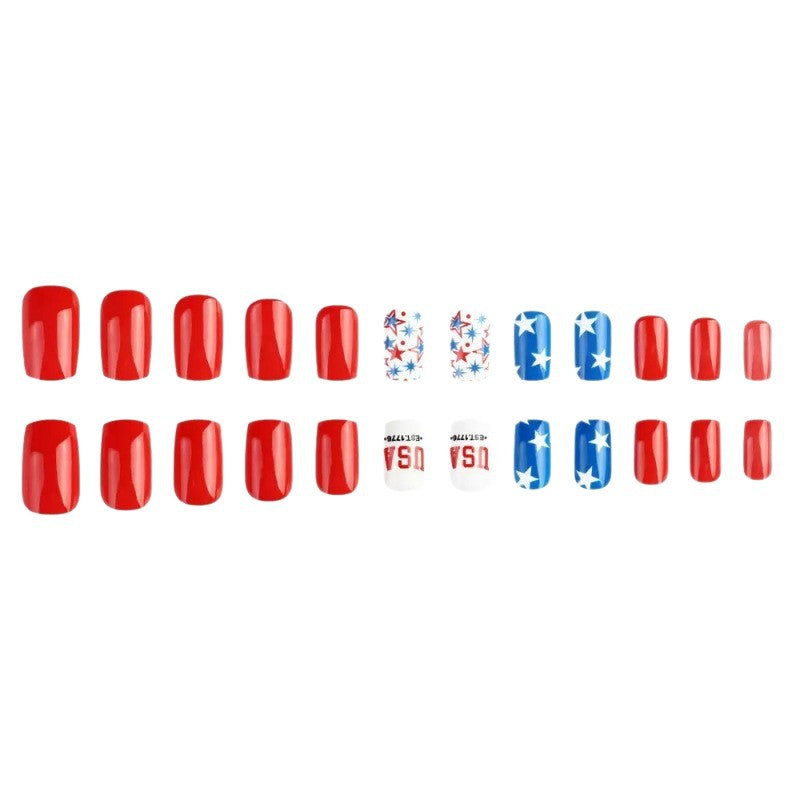Kreative Kunstnägel mit patriotischem Design Brehn
