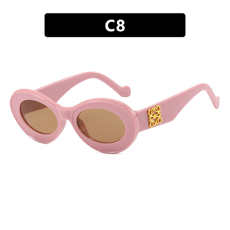 Damen elegante geschwungene Sonnenbrille Brehn