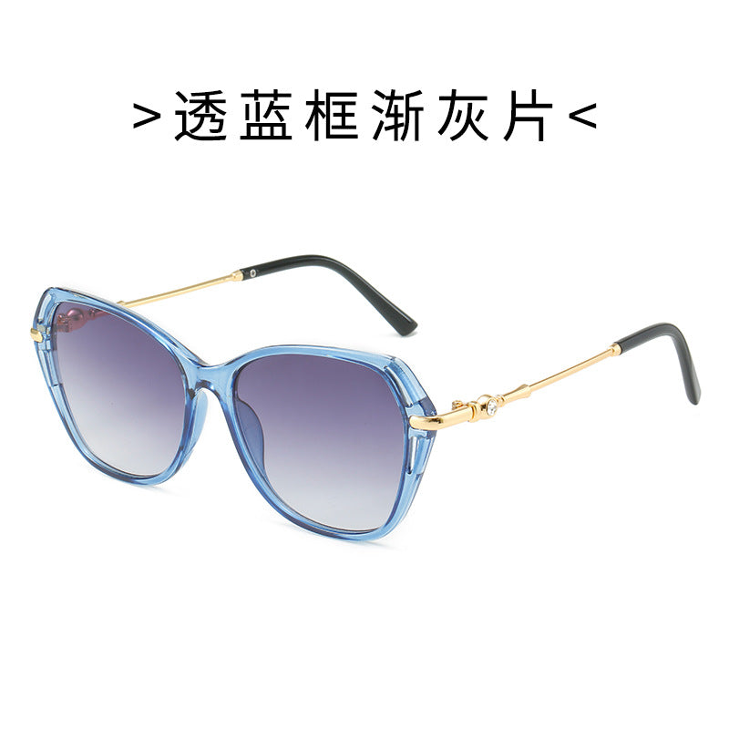 Damen modische Cat-Eye Sonnenbrille mit elegantem Metallrahmen Brehn