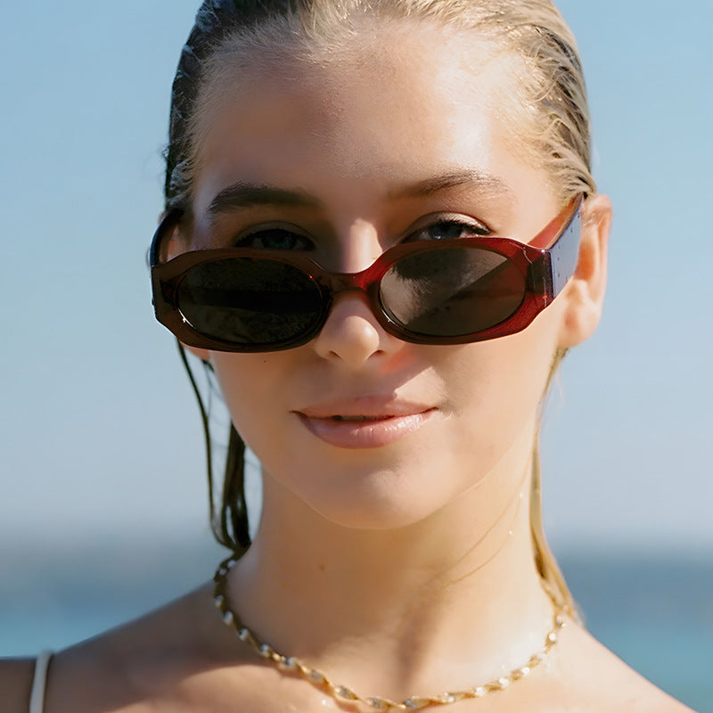Damen extravagante Sonnenbrille im stilvollen Retro-Design Brehn