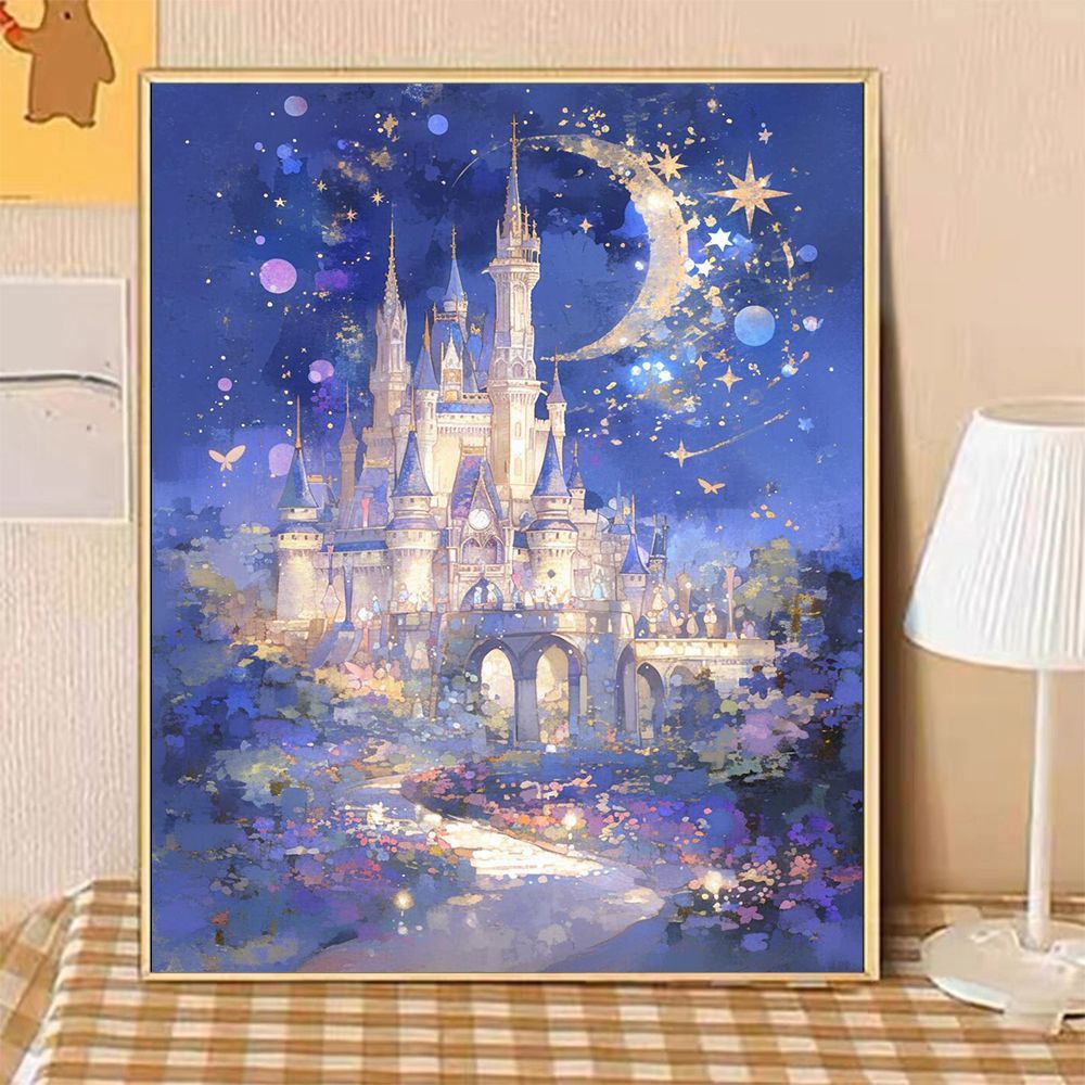 Verzaubertes Schloss Landschaft Leinwand Kunst Brehn