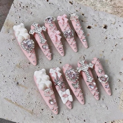 Dekorative Gothic Nagelkunst Clips