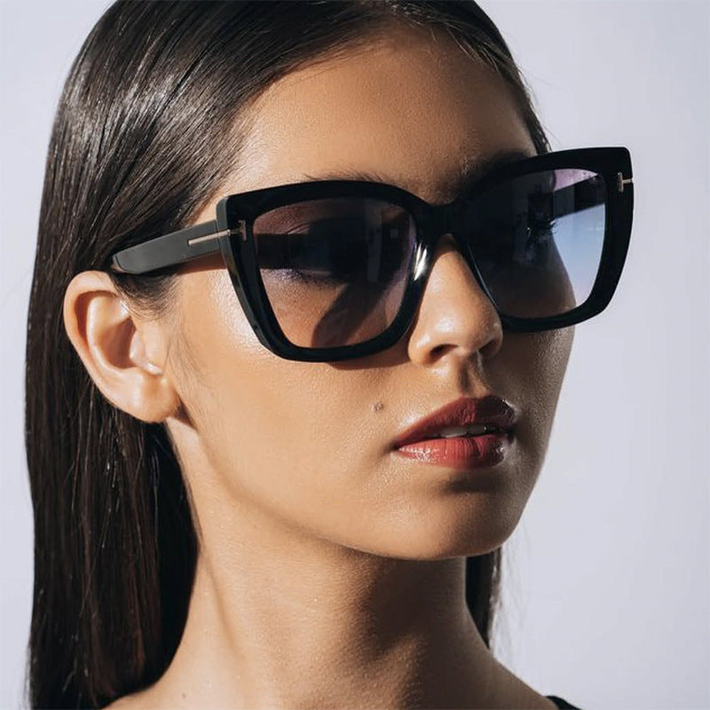 Damen große Sonnenbrille im modernen Design mit angesagtem Schildkrötenmuster Brehn