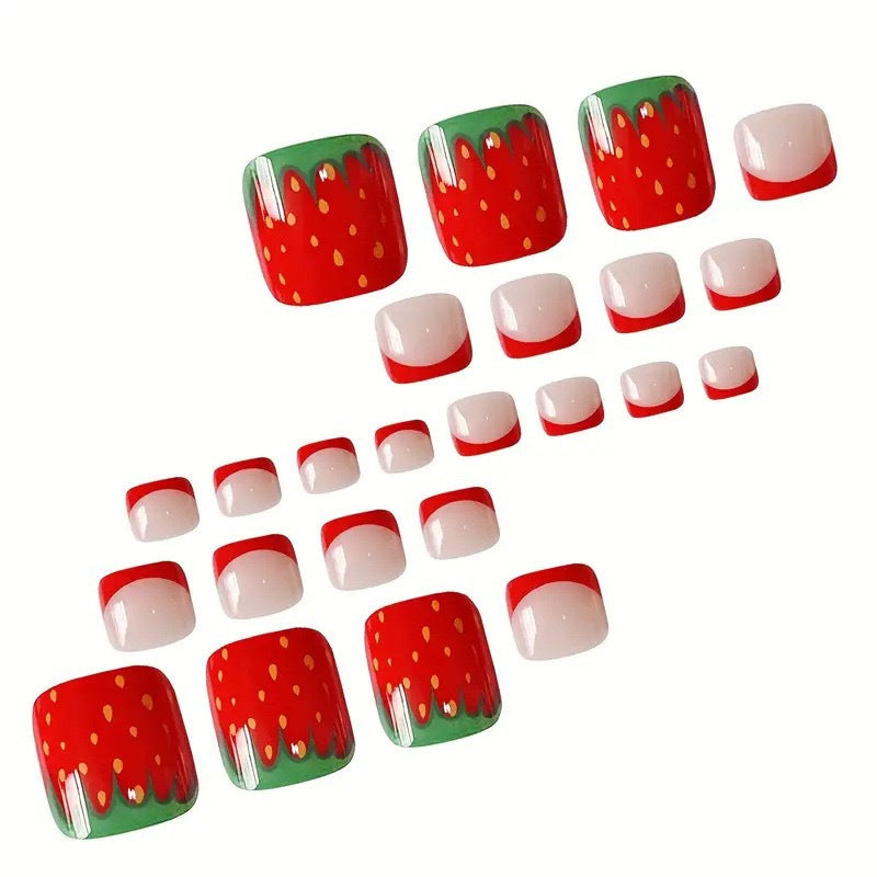 Künstlerisch Strawberry-Themen Pediküre Brehn