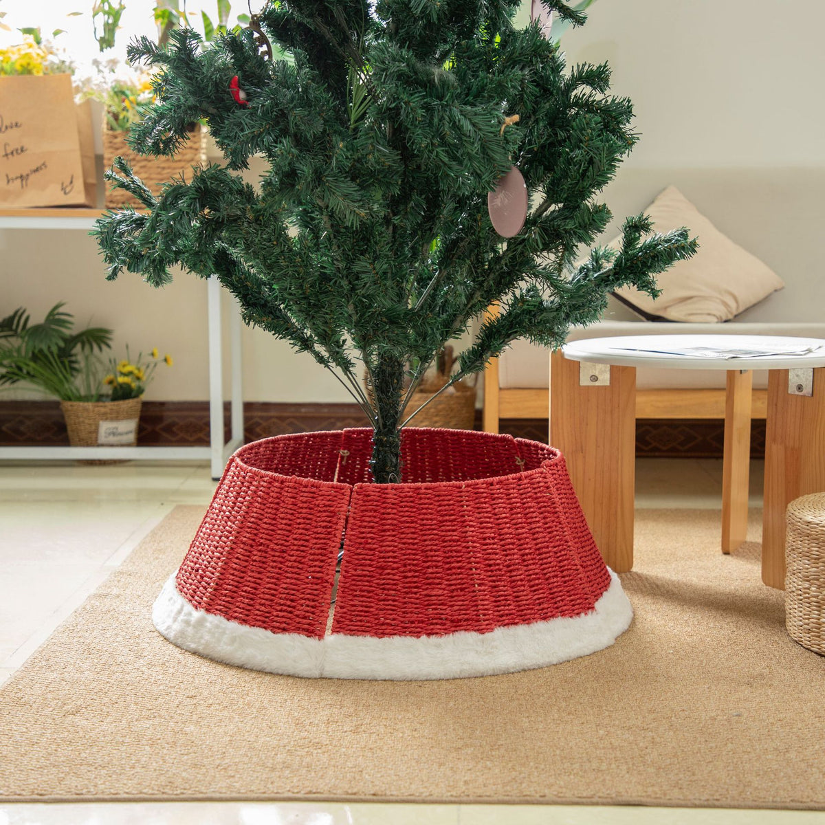 Dekorativer Weihnachtsbaumständer Aus Geflecht Brehn