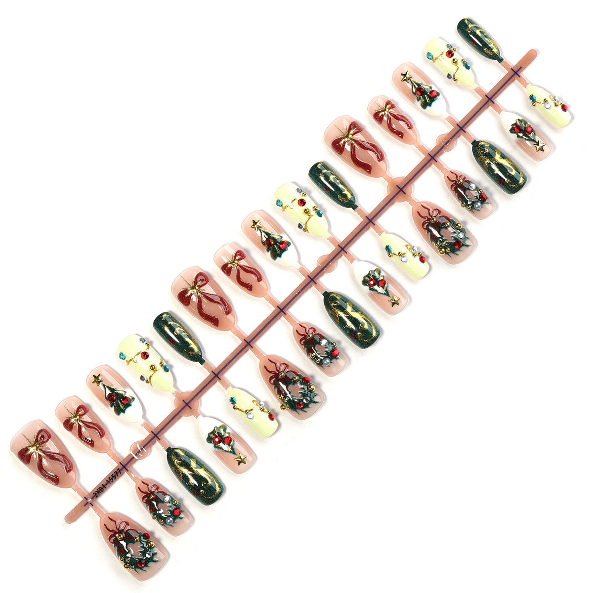 Festliche Kunstnägel mit Weihnachtsmotiven Brehn