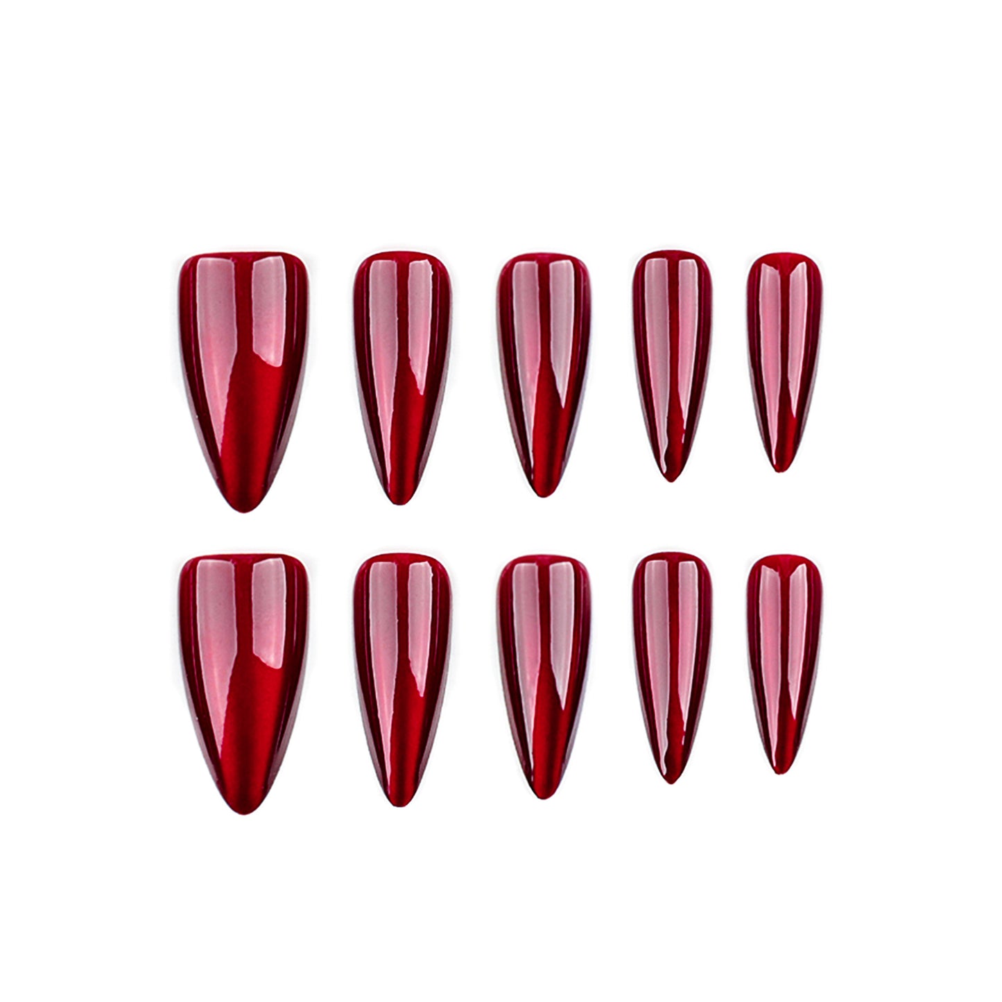 Glänzendes Stiletto Press-On Nail Set Brehn