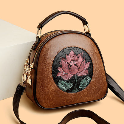 Künstlerisch Floral Prägung Handtasche