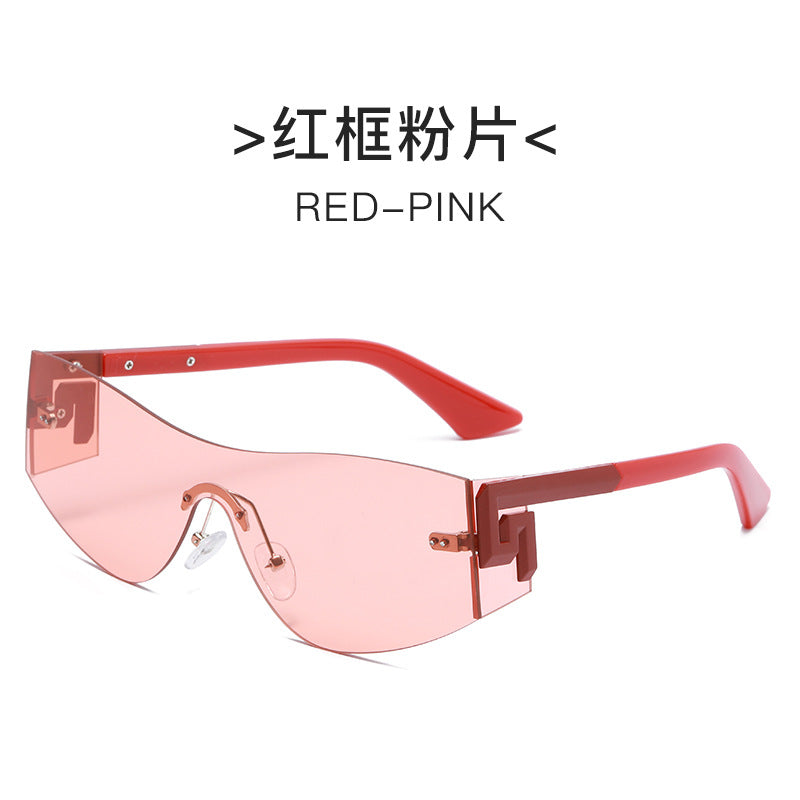 Damen futuristische Oversized-Sonnenbrille mit markantem Design Brehn