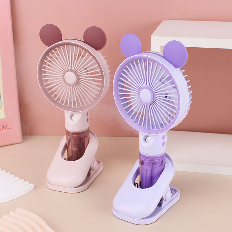 Frauen Tragbarer Mini Ventilator mit Sprühfunktion Brehn