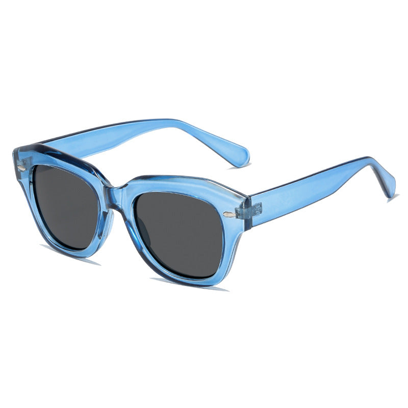 Damen stylische Sonnenbrille im modernen Design mit transparentem Rahmen Brehn