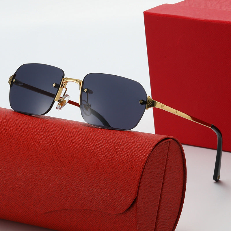 Damen elegante modische Sonnenbrille mit hochwertigem Metallrahmen Brehn