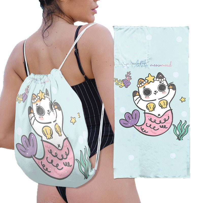 Multifunktionale Strandtasche mit integriertem Handtuch Brehn