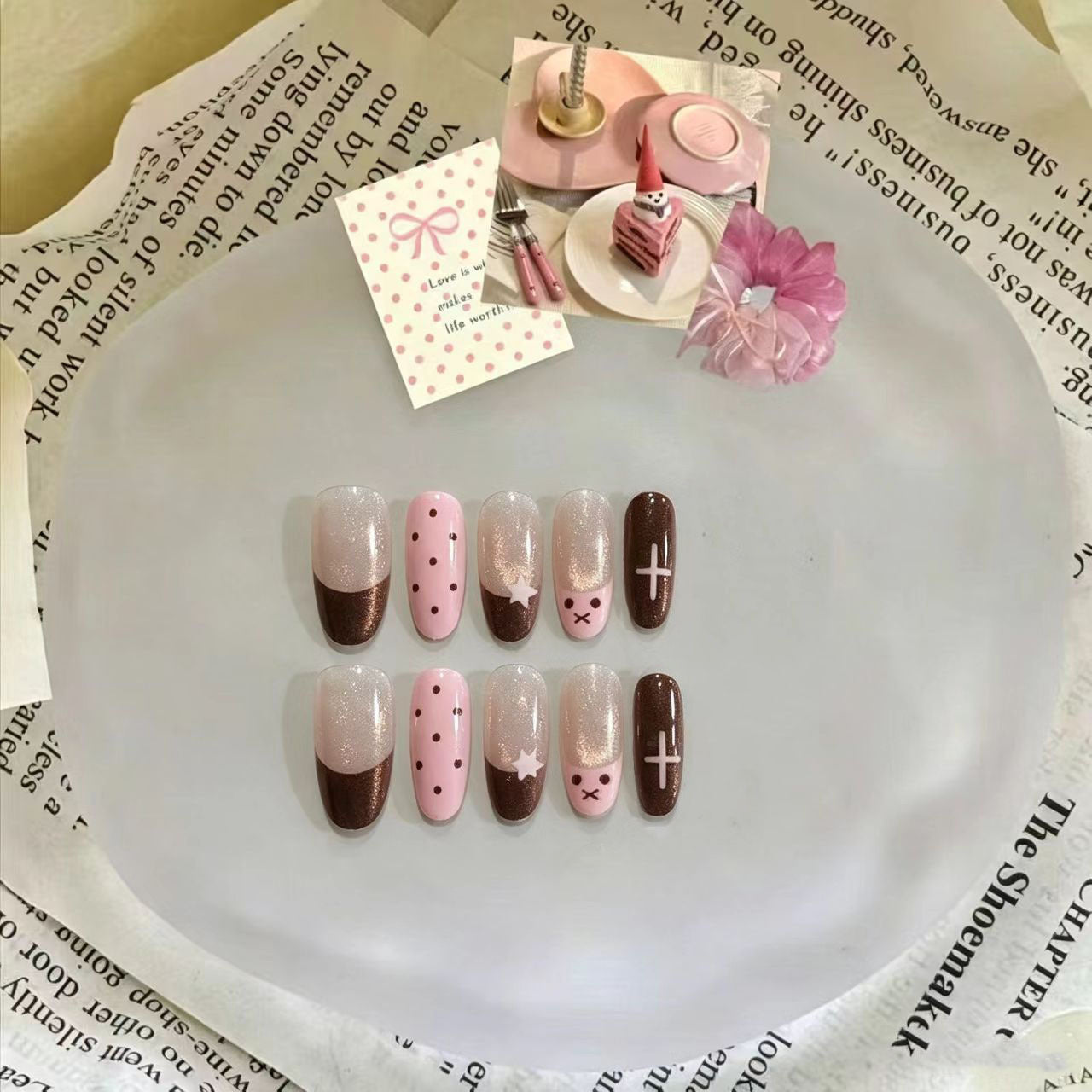 Kreatives Press-On Nagelset Brehn