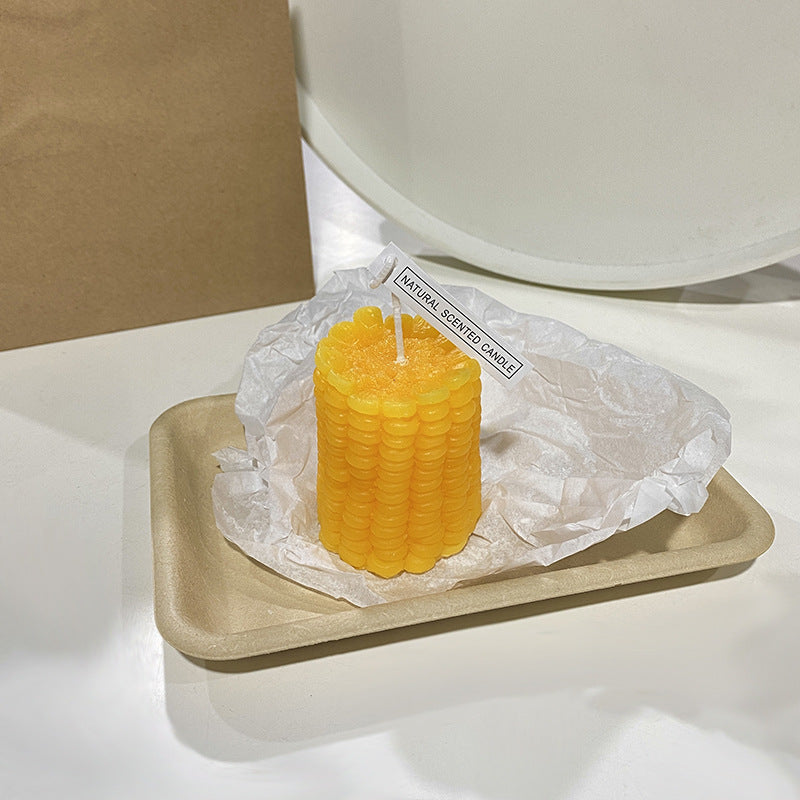 Handgegossene realistische Zitronen-förmige Duft-Soyakerze mit Baumwolldocht & Geschenkbox