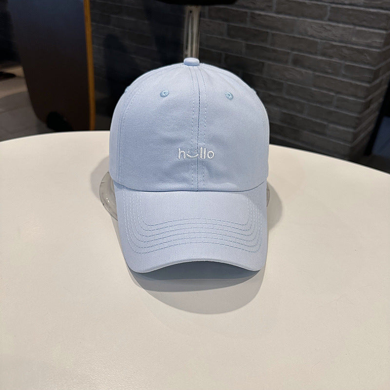 Unisex Casual Baumwoll-Baseballmütze mit gestickter Botschaft Brehn