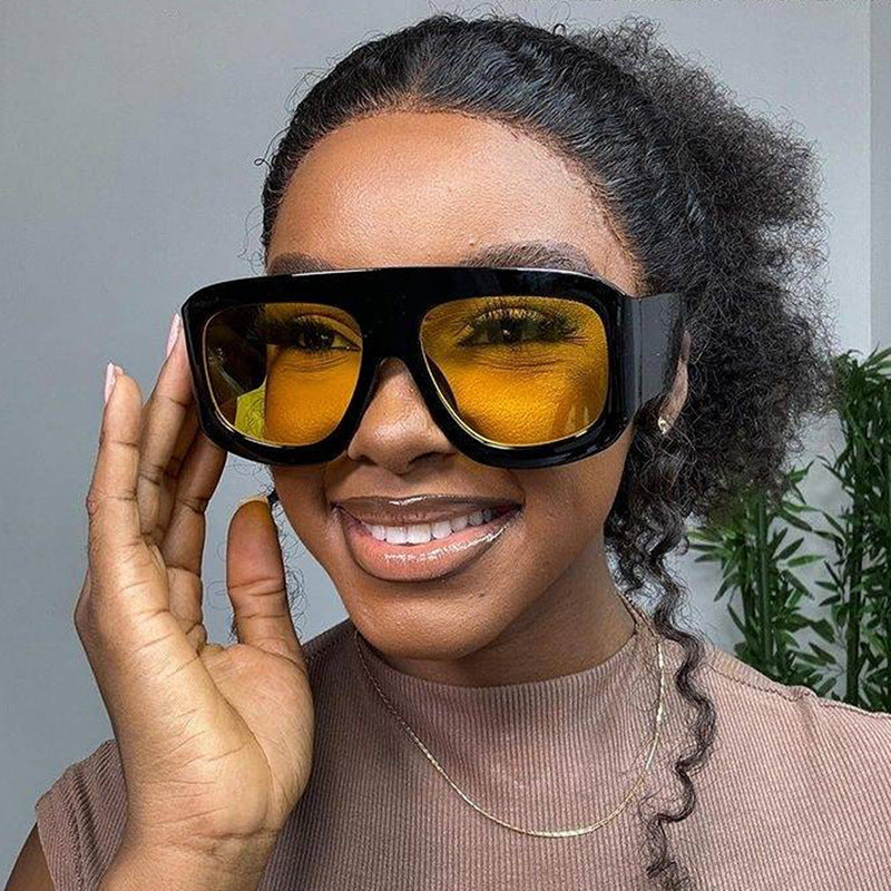 Damen modische Oversized Sonnenbrille mit markantem Design Brehn
