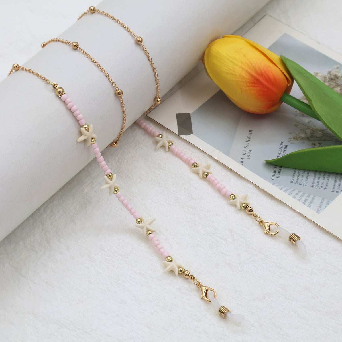 Strand-inspirierte Perlen-Brillenband Brehn