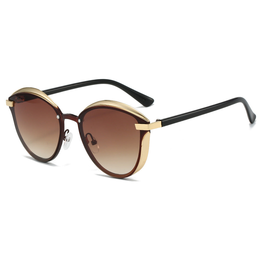 Damen Sonnenbrille mit luxuriösem Metallrahmen und harmonischer Kontur Brehn