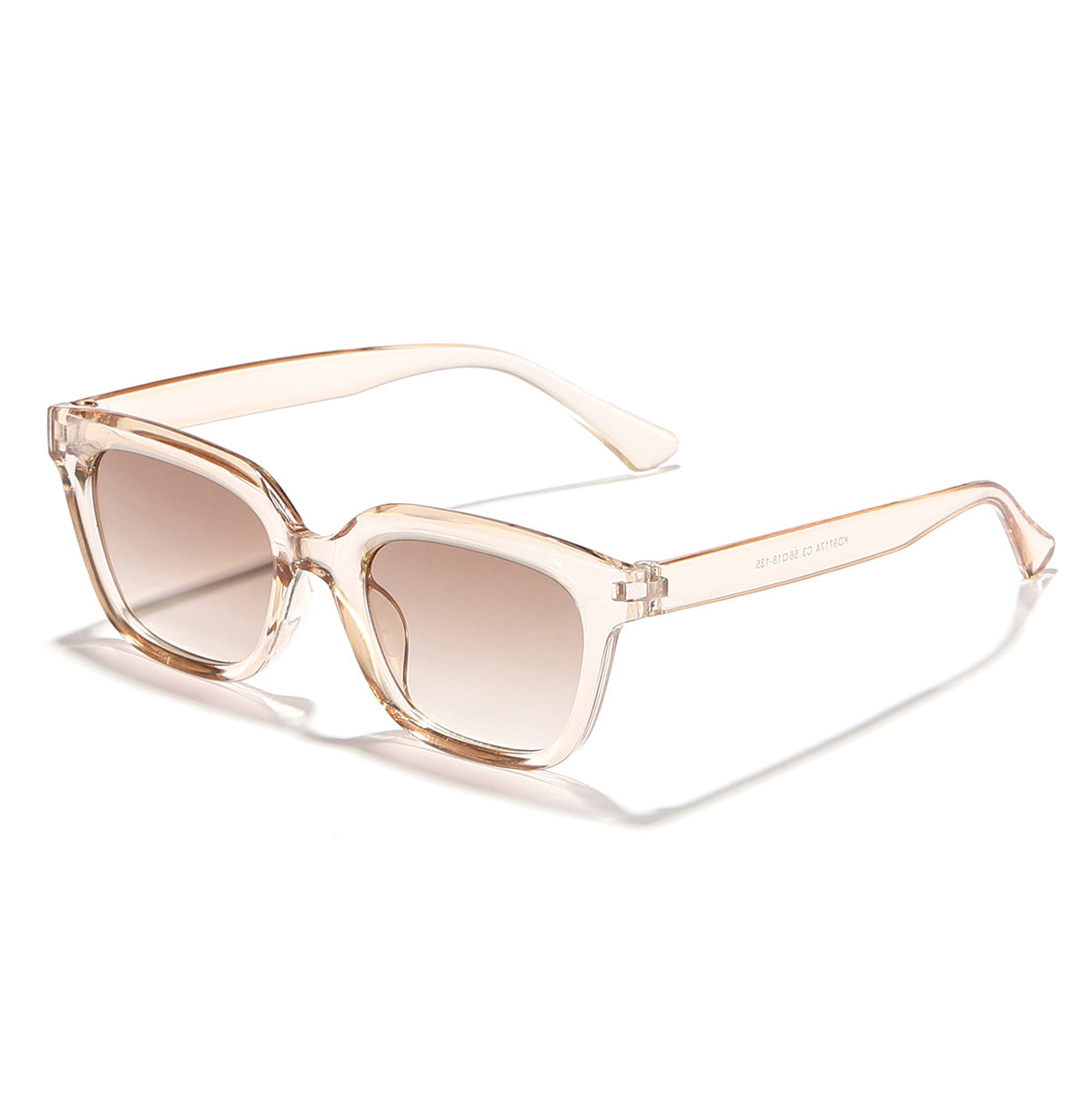 Damen Moderne quadratische Sonnenbrille mit stilvollem Transparenzrahmen Brehn
