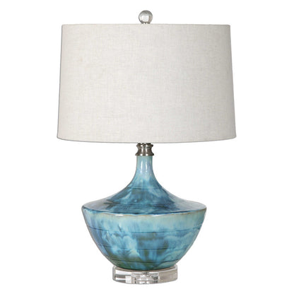 Dekorative Tischlampe mit künstlerischem Glasdesign