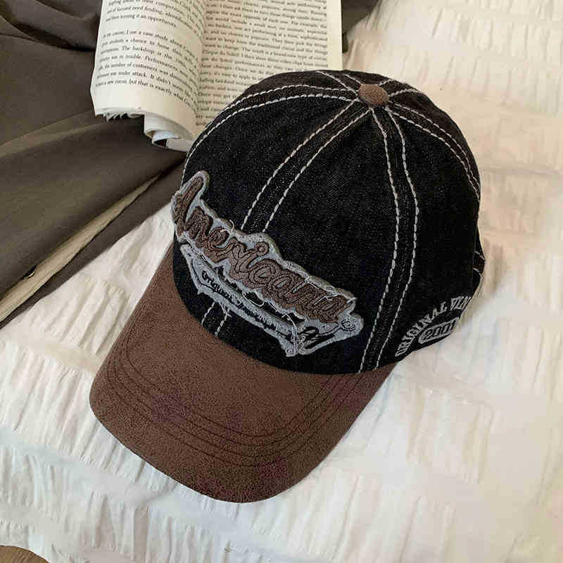 Herren Vintage Denim Baseballcap Brehn